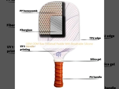 OEM ODM Raw Pickleball Paddle With Breathable Silicone Handle