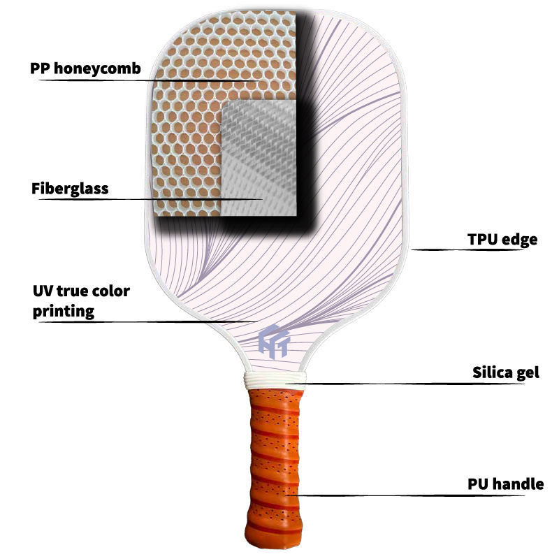 Lightweight Honeycomb PP Core Fiberglass Picking Racket for All ...